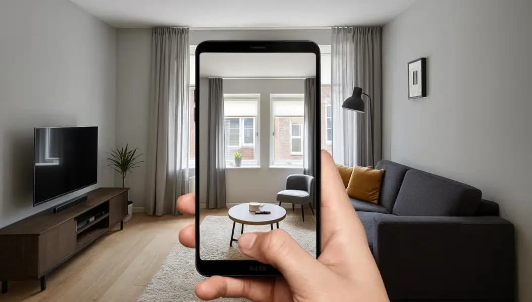 Schilder met een verfroller bij een muur